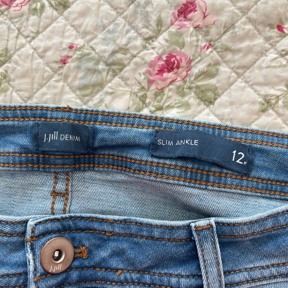 J. Jill Light Blue Slim Ankle Jeans - Picture 2 of 4